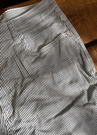 Женские полосатые повседневные штаны (брюки) f&f (эф энд эф лрр идеал оригинал черно-белые)7 фото