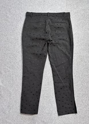 Gap брюки скіні жіночі укорочені 7/8 з зірочками сірі щільні цупкі штани4 фото
