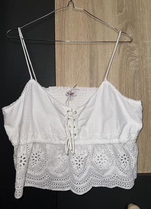 Майка кроп топ  французький бренд jennyfer розмір l розмірна сітка у каруселі