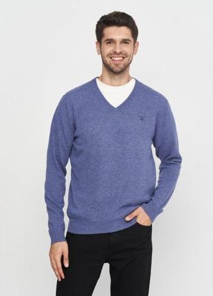 Gant кофта класичний светр реглан 3xl xxxl пуловер з v-подібним вирізом