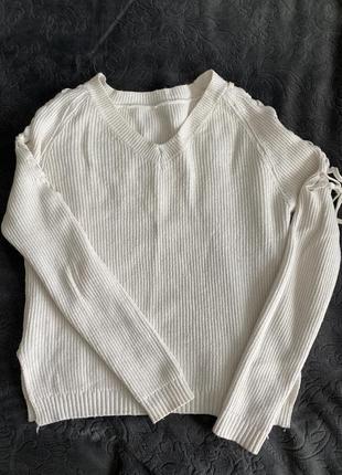 Теплый свитер / вязаный свитер с косичками / свитер с разрезами / свитер dilvin / свитер турция