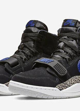 Баскетбольные кроссовки nike air jordan legacy 312 knicks av3922-048 размер 42, чёрно-оранжевые.1 фото