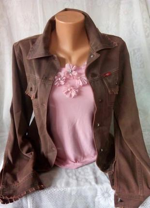 Шикарная джинсовая куртка wampum