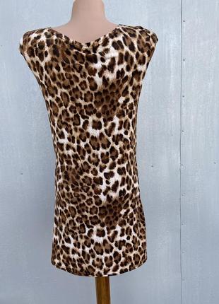 Платье леопардовое короткое (туника)4 фото