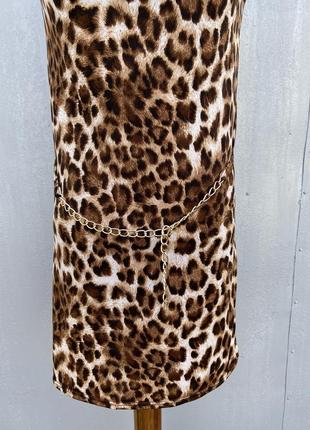 Платье леопардовое короткое (туника)5 фото