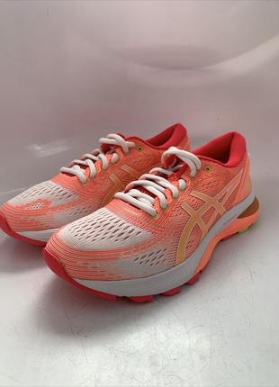 Кроссовки для бега asics wmns gel nimbus 21 1012a611-100 'sun coral' white/sun coral4 фото