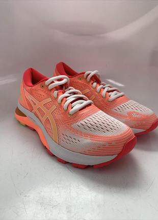 Кроссовки для бега asics wmns gel nimbus 21 1012a611-100 'sun coral' white/sun coral3 фото