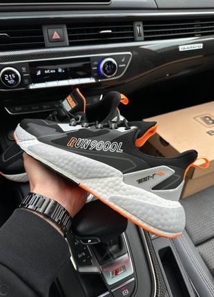 🔥чоловічі кросівки baas run 9000l black white orange