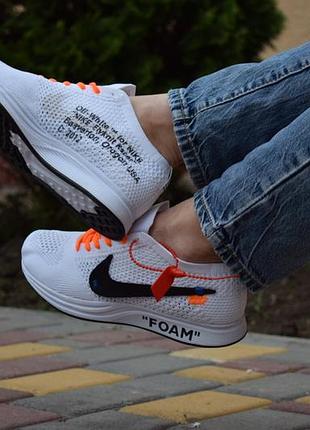 Nike off hotsell white flyknit racer