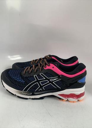 Кроссовки для бега asics gel kayano 26 1012a457-004 'black blue coast' black/blue coast4 фото