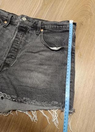 Шорты джинсовые женские levi's 501 premium размер 32 серые короткие левис6 фото