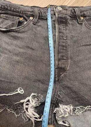 Шорты джинсовые женские levi's 501 premium размер 32 серые короткие левис7 фото