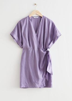 Сукня & other stories linen wrap mini dress / 384 фото