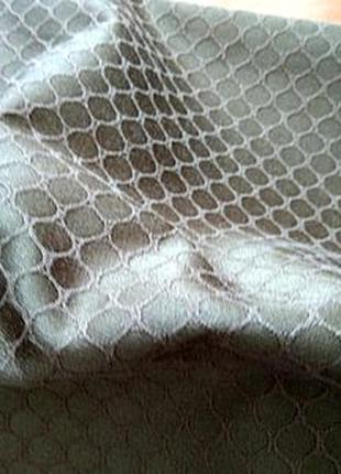 Уютная юбка цвета хаки с необычным вытканным рисунком "чешуя"6 фото