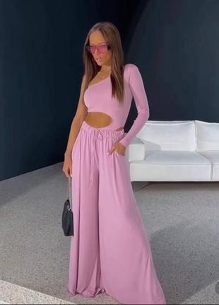 Костюм двійка, боді+широкі штани