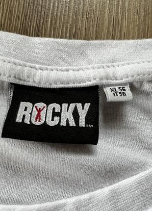 Мужская хлопковая футболка с принтом rocky6 фото