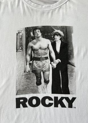 Мужская хлопковая футболка с принтом rocky5 фото