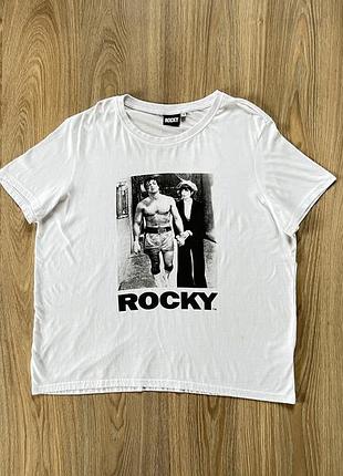 Мужская хлопковая футболка с принтом rocky