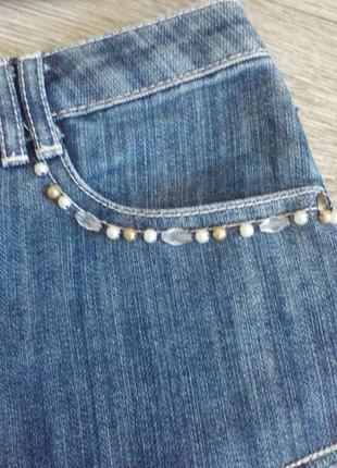 Крутючая актуальная джинсовая юбка на девочку 8-9 лет акция 1+1 = 3 🎁3 фото