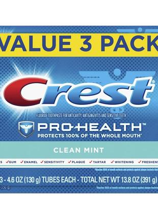 Зубная паста crest pro-health smooth formula toothpaste, clean mint 130 г6 фото