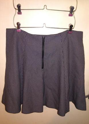 Новая,сток,стильная,клёшна юбка с замочком сзади и подкладкой, бол.18р., f&f, вьетнам4 фото