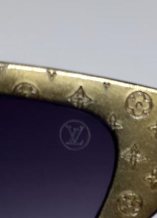 Окуляри в стилі louis vuitton жіночі сонцезахисні окуляри чорні з золотом9 фото