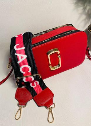 Женская стильная сумка с стиле mark jacobs в стилі марк якобс джейкобс червона4 фото