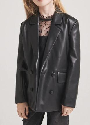 Шкільна форма дитячій піджак з еко шкіри 146, 152 см