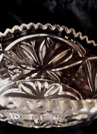 Хрустальна салатниця (конфетниця) 70х років