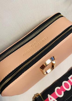 Женская стильная сумка с стиле mark jacobs в стилі марк якобс джейкобс рожева7 фото
