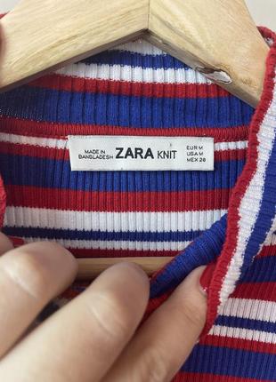 Смугастий укорочений джемпер zara3 фото