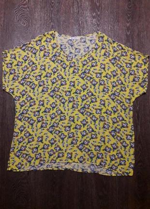 Crn collection р.64 красивая блузка в цветашках 100% район ( вискоза)9 фото