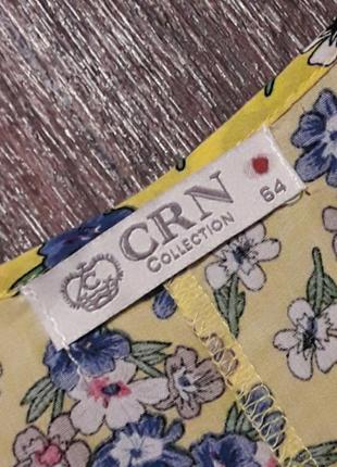 Crn collection р.64 красивая блузка в цветашках 100% район ( вискоза)4 фото