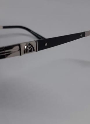 Maybach чоловічі сонцезахисні окуляри бірюзово бежеві з градіентом в сріблястому металі10 фото
