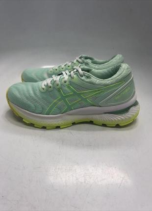 Кросівки для бігу asics gel-nimbus 22 1012a663 mint tint/safety yellow2 фото