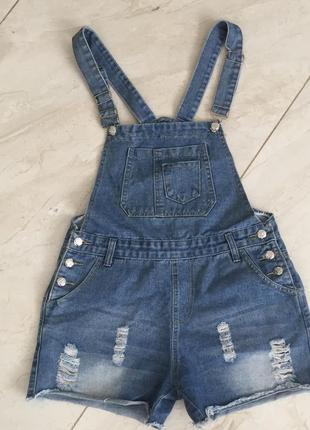 Джинсовые шорты, комбез, ромпер