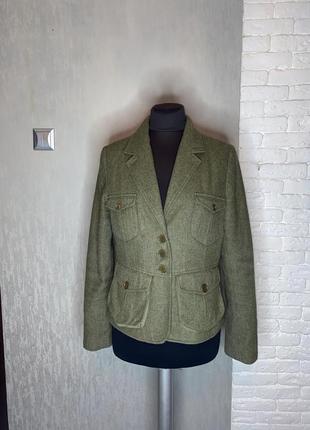 Шерстяной пиджак жакет с накладными карманами h&m, xl 52р
