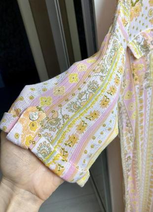 Платье - рубашка - туника, натуральная ткань, в пастельных оттенках6 фото