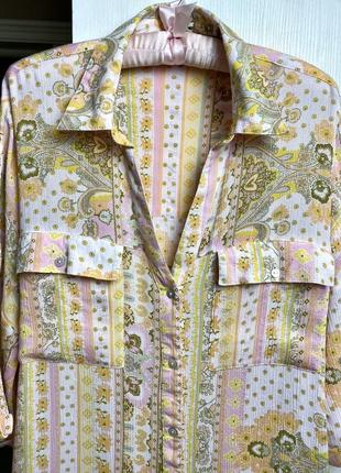 Платье - рубашка - туника, натуральная ткань, в пастельных оттенках8 фото