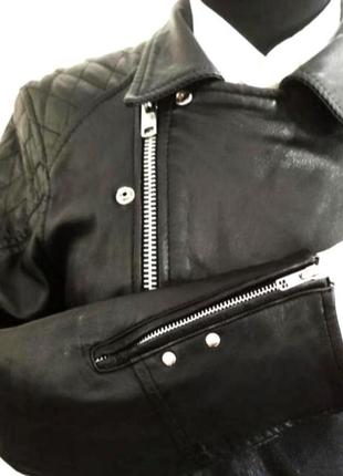 Супестильная куртка-косуха из натуральной лаечной кожи l.7 фото