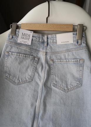 Длинная джинсовая юбка миди4 фото