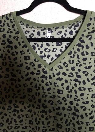 Hema платье футболка в леопардовый принт2 фото