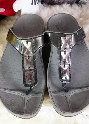 Вьетнамки fitflop. ортопедическая стелька с амортизацией. кожа.1 фото