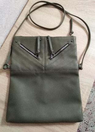 Оливкова сумка 💚через плече2 фото