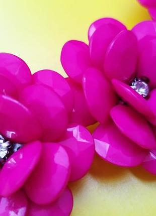 ❤️ шикарное розовое на шею колье ожерелье цепь цепочка бижутерия камни бусины бусы цветы цветочки4 фото