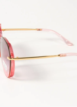 Окуляри жіночі сонцезахисні  авіатор рожеві2 фото