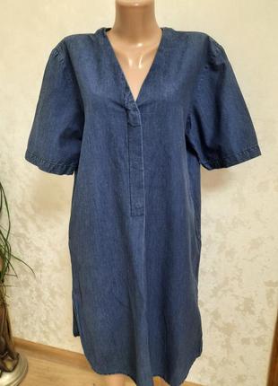 Актуальна джинсова сукня кафтан каптан