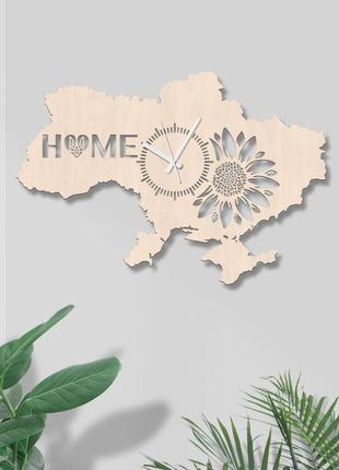 Карта україни home натуральний годинник український годинник еко годинник красивий декор стіни фігурний годинни