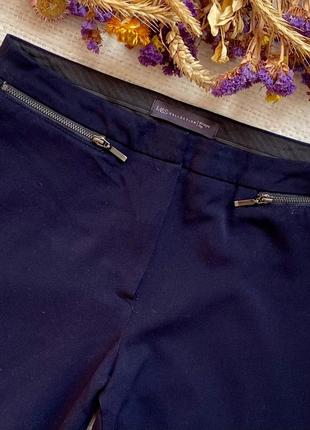 Класичні прямі брюки темно-синього кольору, классические прямые брюки тёмно-синего цвета2 фото