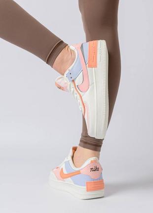 Жіночі кросівки nike air force 1 shadow white orange sky2 фото